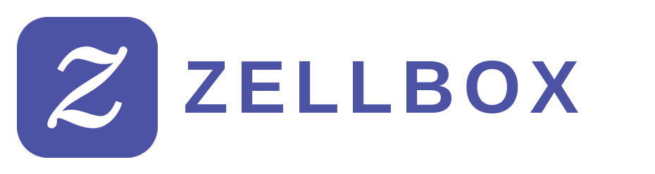 Zellbox logo — white background